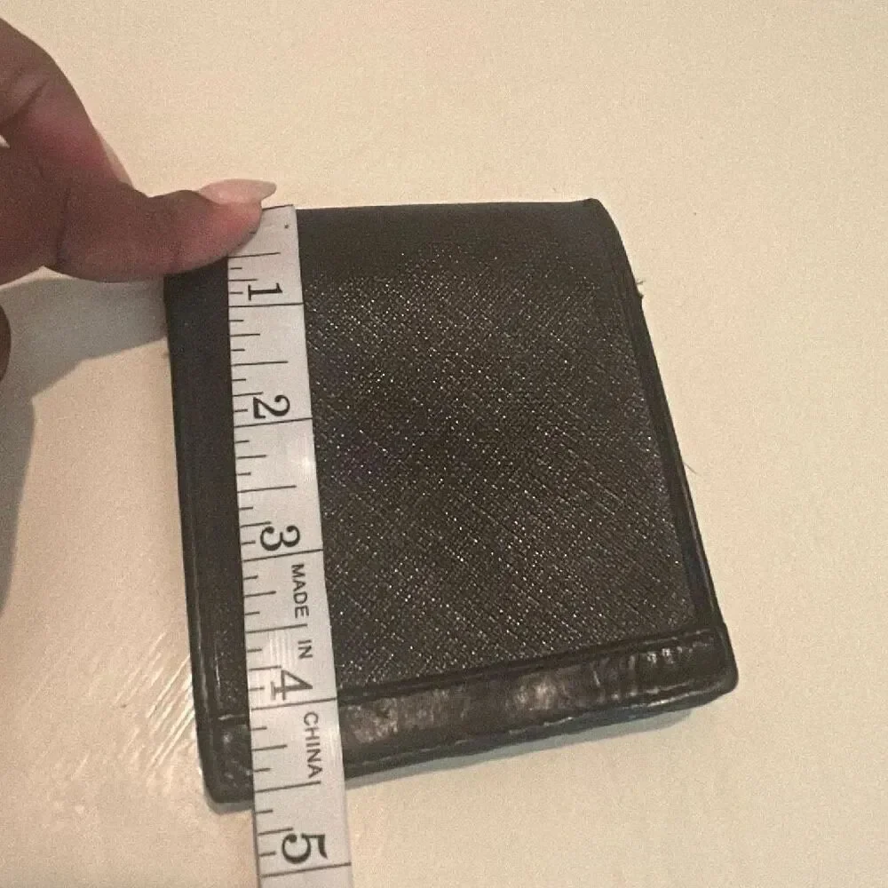 Burberry Men's Bifold Cardholder Wallet Black Brown Subtle Nova Check Plaid Luxe